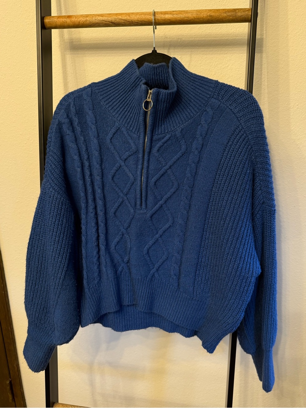 Urban Outfitters Chunky Cable-Knit Half-Zip Sweater